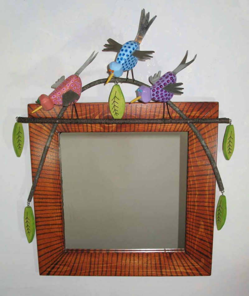 Mirror with Three Birds